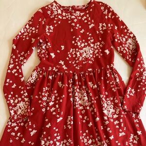 Mini boden red floral dress 9 10 EUC